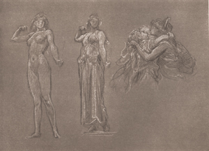 Lord Leighton's last drawing, executed three days before his death